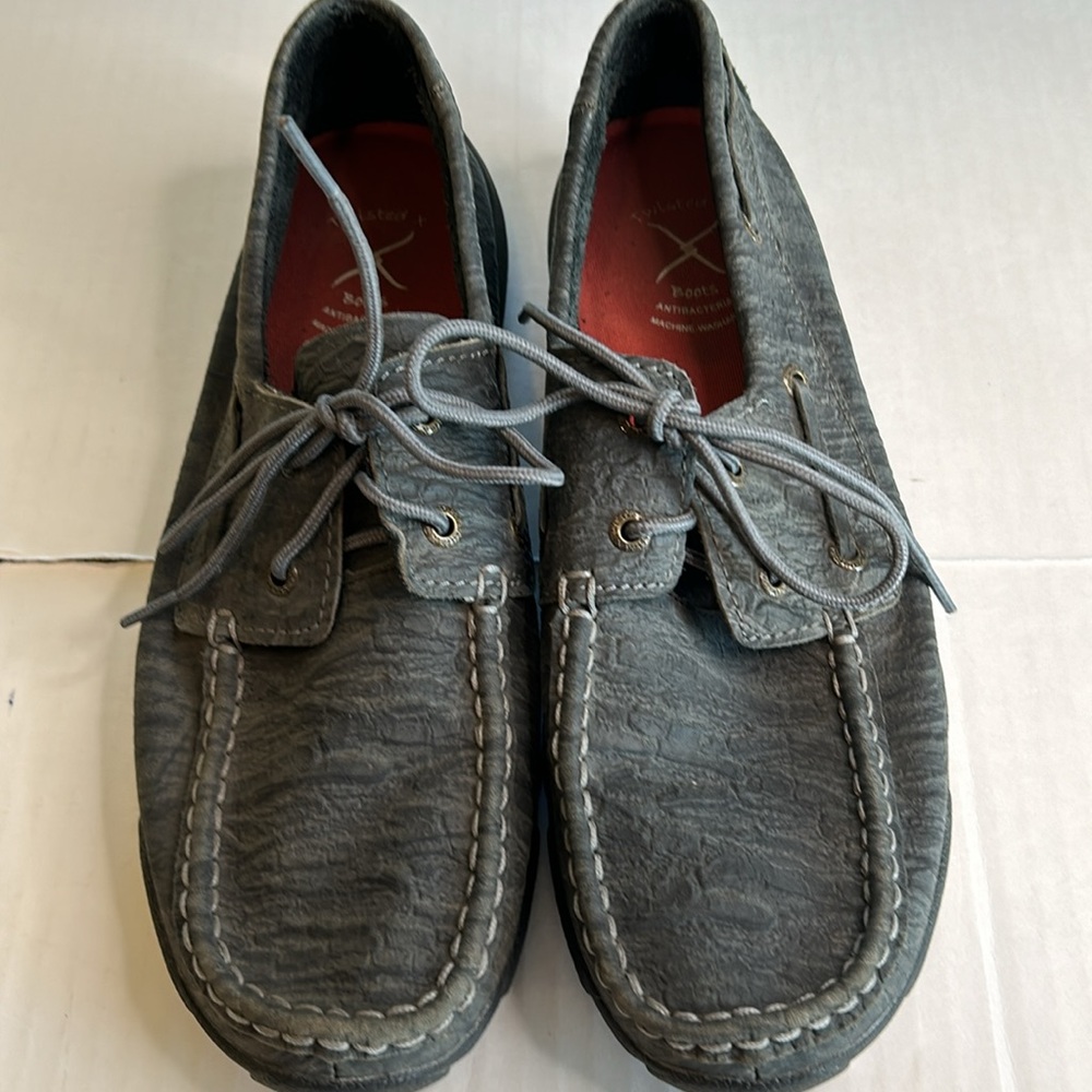 Twisted X Womens Charcoal Distressed Leather Driving Moc WDM0102. Size 10 - Picture 2 of 13